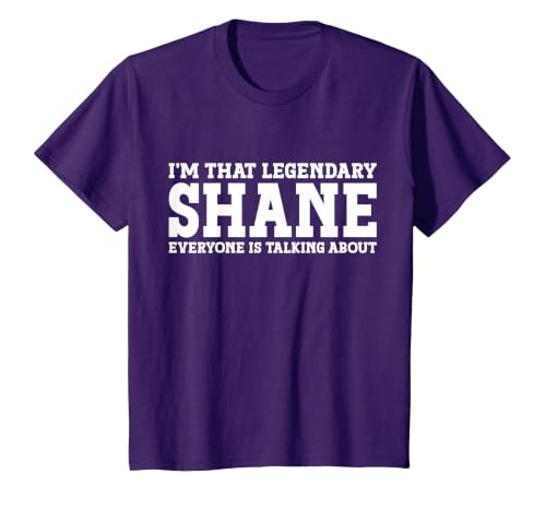 Shane Personal Name Funny Shane T-Shirt, Youth, Purple, X-Small