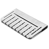 Artibetter Grillfettblocker Kreativer Fett und Lebensmittelstopper mit Doppelseitigem Design aus Edelstahl mit Silberner Oberfläche für Grillplatten zum Grillen