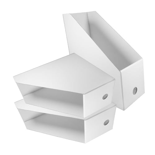 HOMSFOU 3pcs Desk Organizer Storage Book Storage Box Records Holder Shelves Organizer