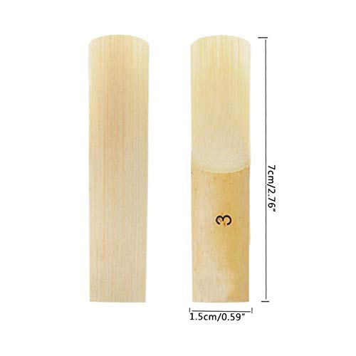 Alto Sax Saxophone 1.5-4.0 Reed, Alto Eb Saxophone 6 Size Reed Strength for Alto Sax Parts Replacement 10pcs (1.5)