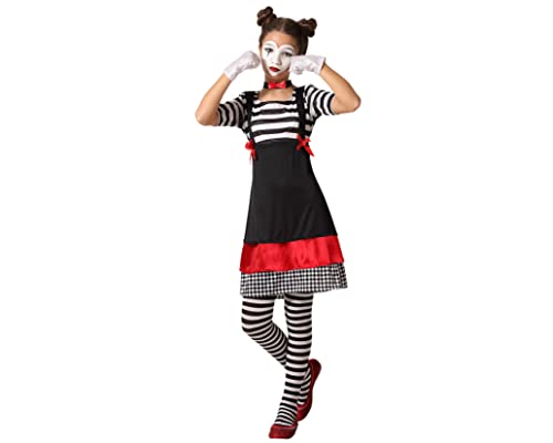 ATOSA disfraz mimo niña infantil blanco negro 10 a 12 años