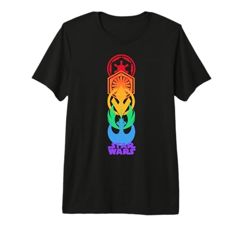 T-shirt Star Wars Pride rainbow logo pour afficher fièrement tolérance et passion geek