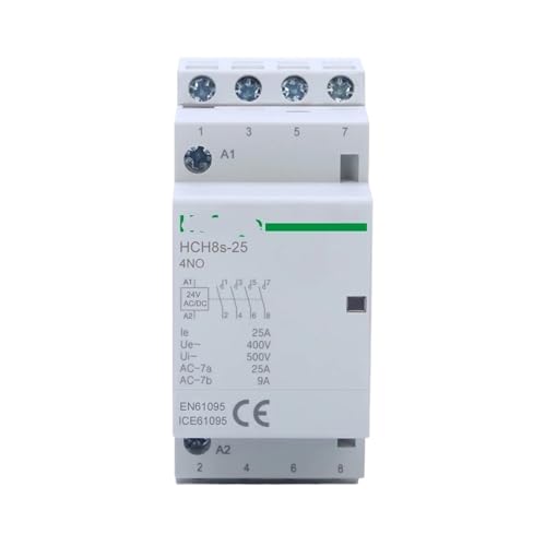 Contrôleur cc HCH8s-25-4P 25A pour rail DIN domestique automatique 4NO DC24V