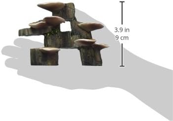 Miniatura 3 de Penn-Plax Deco-Réplicas - Tronco de árbol con estante para decoración de acuario de hongos, seguro para peceras de agua dulce y salada, pequeño