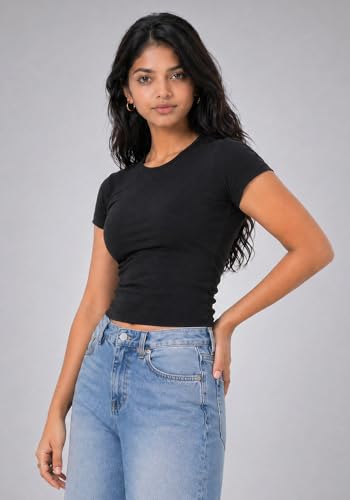 Image of Wear Your Opinion Women's Cuddle Baby Tee Fitted Top Summer Tshirt Short Sleeve 220 GSM Soft Fabric