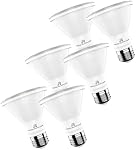 RENO SUPPLIES PAR 20 LED Bulbs, Pack of 6, Dimmable, 7W, 500LM, LED Flood Lights, (50W Halogen Bulb Equivalent) LED Spotlight Bulbs, Recessed Lighting, E26 Screw Base, UL Listed (Pack of 6, Warm White, 3000K)