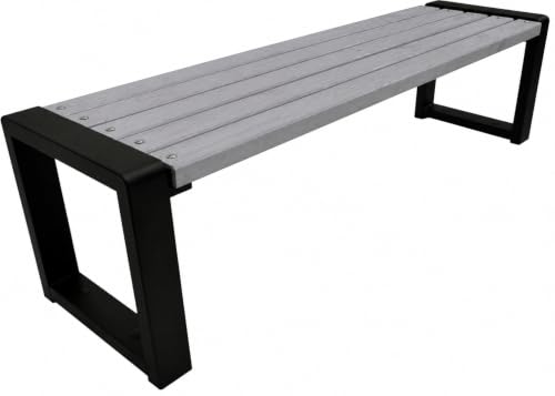 Primario Grande Banc de Jardin Extérieur en Bois - Capacité de Charge 350kg - Banquette pour Parc (Grande-BO Gris, 150cm - Longueur du Siège)