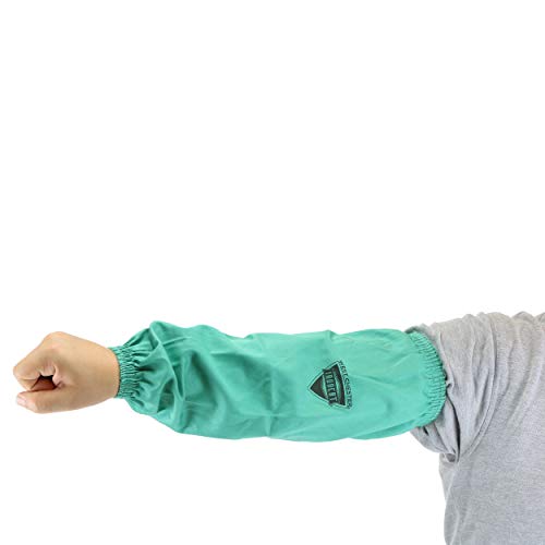 Ironcat 7071 Flame Resistant Sateen Cotton Arm Sleeve - [1 Pair] 23 In. Welding Sleeves With 3/4 In. Wide Elastic Ends #TOP3