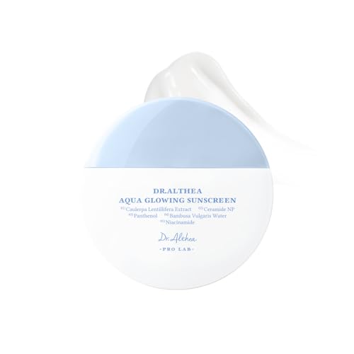 Image of Dr. Althea Aqua Glowing Sunscreen | SPF 50+ PA++++ | Lightweight Hydrating Sunscreen | Non-Greasy, No White Cast | Korean Vegan Skincare | 45ml
