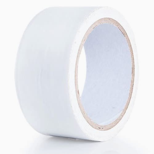 Cinta de señalización de PVC blanca de 10 cm x 15 m para marcación de seguridad en suelos y pasillos