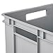 keeeper Transportbox mit Tragegriffen, Euro-Box XL, 28 l, 43 x 35 x 24 cm, Bruno Eco Line, Grau (Eco Stone Grey)