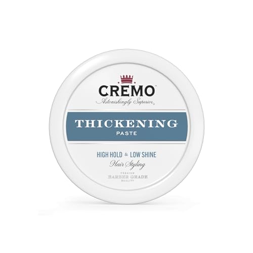 CREMO - Barber Grade Hair Styling Thickening Paste For Men | High Hold & Low Shine | 113g