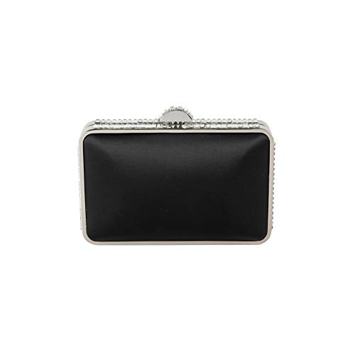 Sac clutch Petra noir haut de gamme aux pierres précieuses