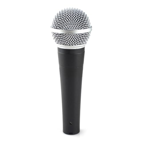 Microphone vocal dynamique portable avec interrupteur et filtre anti-pop intégré pour chant