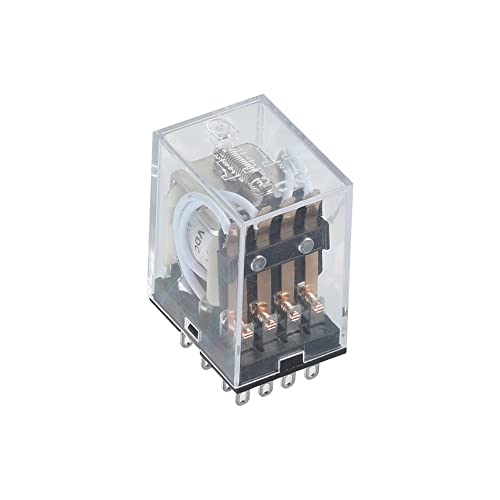 Relais électromagnétique MY4 AC 220V avec base 14 broches sur rail DIN - 3