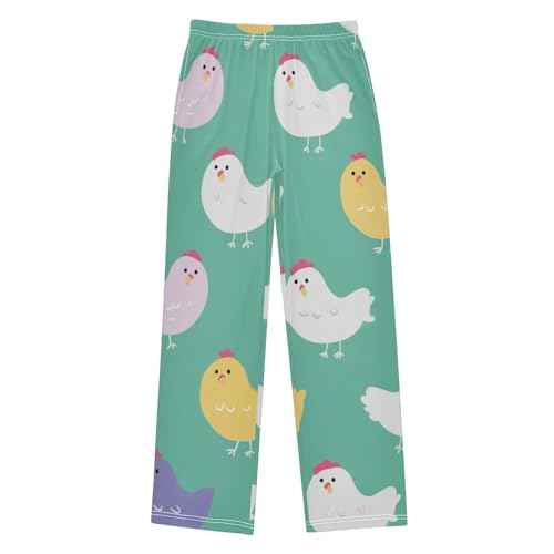 ZZXXB Chickens Boys Long Pants Soft Trousers Elastic Waist Kids Lounge Bottoms with Pockets S-XL
