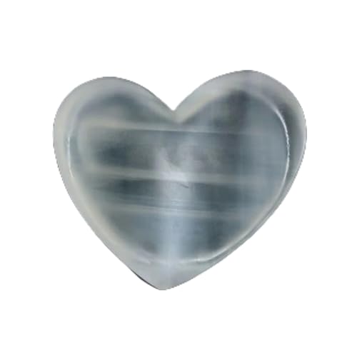 AUOQKQUT 1pc 40-50g Bowl White Gypsum Heart Moon Minerals Stone Seven Decor Crafts Ornaments Gem