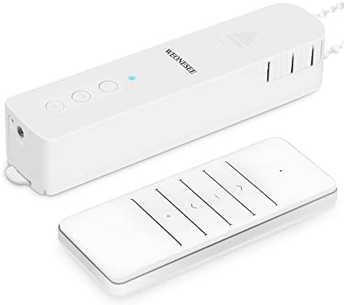 Smart Blinds Motor, WEONESEE WiFi Connnected Smart Blinds Engine for Roller Blinds, Less Noise, Work with Alexa Google Home Assistant Tuya APP, Voice and APP Remote Control, No Bub Required