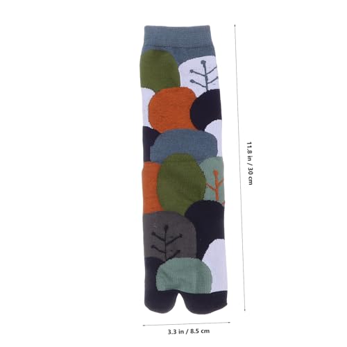 Calcetines de dos dedos mujer en algodón estilo japonés pack de 5 pares 2