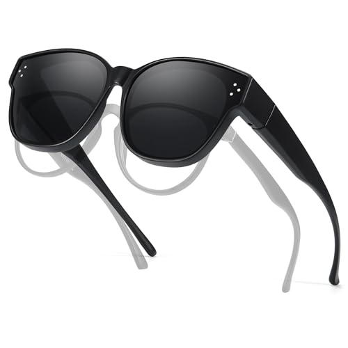 Polarized Kids Sunglasses Fit Over Glasses for Girls Boys Age 6-12 UV400 Protection