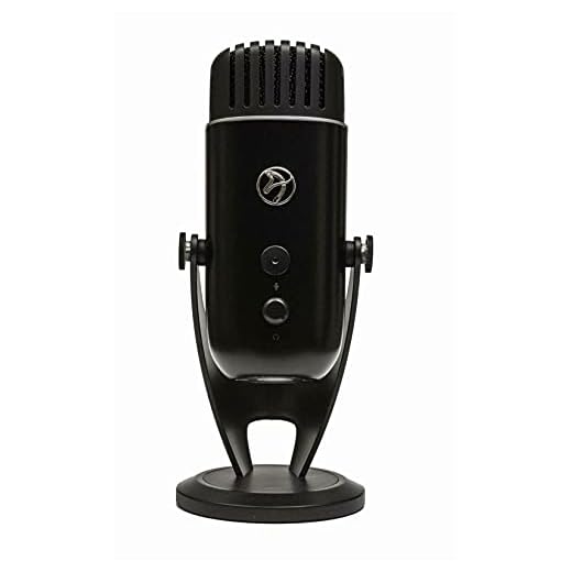 Arozzi Colonna Professional USB Condenser Microphone for PC, Mac, Gaming, Recording, Streaming, Podcasting on PC, Desktop Mic with Multi Pick-up Patterns - Black