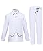 White Suit for Boys All White Tuxedo Outfit Dress Pants Blazer Vest Size 2T