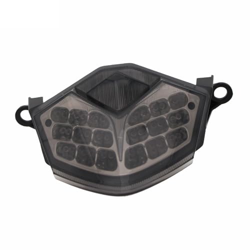 Luz trasera cromada para Kawasaki ZX10R 2008 a 2012 con intermitentes de freno integrados