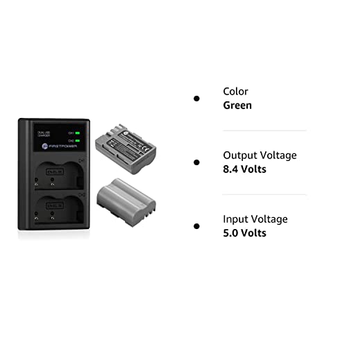 Firstpower En-El3E Battery 2-Pack 2200Mah And Dual Usb Charger Compatible With Nikon D50, D70, D70S, D80, D90, D100, D200, D300, D300S, D700 Digital Slr Cameras #TOP7