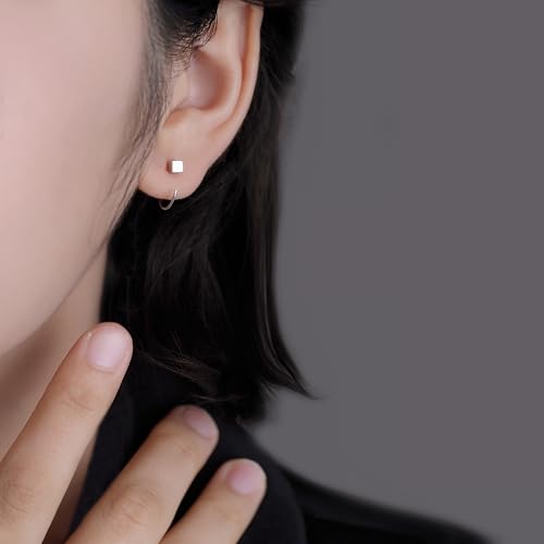 Reffeer 925 Sterling Silver Half Hoop Earrings for Women Teen Girls Open Hoop Earrings Minimalist Huggie Earrings Hypoallergenic3