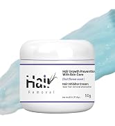 TXRDONY Facial Hair Inhibitor Cream, Hair Growth Inhibitor Permanent for Women Face, Apply Lavend...
