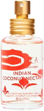 Pacifica Beauty, Indian Coconut Nectar Spray Clean Fragrance Perfume, Made with Natural & Essential Oils, Fresh Coconut and Warm Vanilla Scent, Vegan + Cruelty Free, Phthalate-Free, Paraben-Free