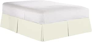 Amazon.com: Box Pleated Styling Dust Ruffled|Easy Fit Tailored Drop ...