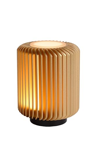 Lampe de table LED laiton chic Lucide Turbin au design minimaliste et finitions haute couture