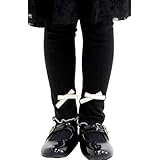 [Bee] ビー リボンレギンス ガールズ 女の子 キッズ 春 秋 冬 bcc01288 120cm リボン×ブラック