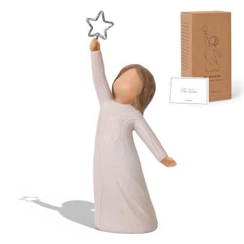 OneGift Statuette de femme étoilée, cadeaux de félicitations pour femmes, cadeaux de bonne chance, félicitations pour un nouvel emploi, promotion, remise de diplôme, décoration de bénédiction avec