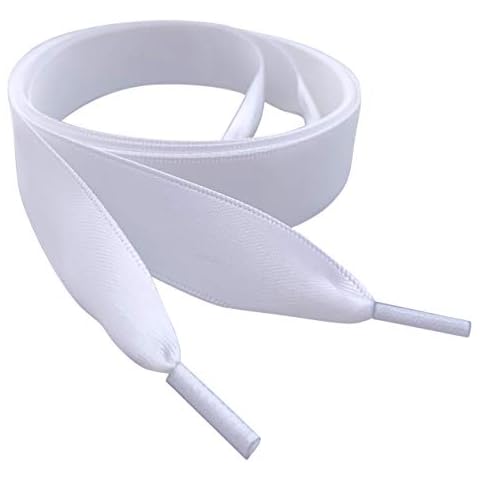 65cm / 25.5" long Flat White Coloured Satin Ribbon pretty Shoe Laces My Ribbon Laces™ for kids girls sneakers trainers pumps Cover