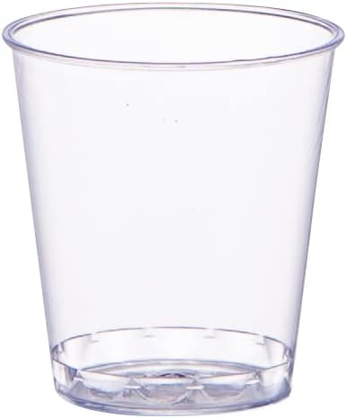 SETUP 1 oz Clear Plastic Shot Cups [100 Count] Disposable Shot Glasses, BPA-Free, Shatter-Resistant, Stackable for Parties, Tastings & Events (Formerly Comfy Package)