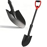 Shovel, Shovels for Digging, 33' Garden Shovel Heavy Duty with Ergonomic D-Grip, Small Spade Shovel for Camping, Edging, Off-Road, Metal Portable Mini Shovel with Fiberglass Shaft, Lightweight