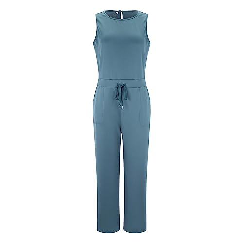 New Jumpsuits For Women 2023 The Air Essentials Jumpsuit Sleeveless Wide Leg Jumpsuits Belted Rompers With Pockets #TOP6