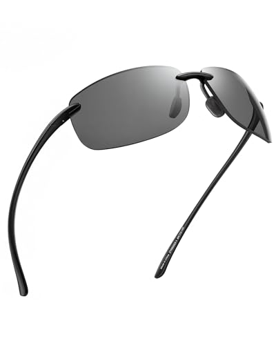 Image of JIM HALO Sport Sunglasses Men Womens TR90 Rimless for Driving Running Golf | Polarized /Non polarized,Lightweight,17g /0.6oz,Rectangle,Wrap Around,Cycling,Fishing,Outdoor Activities