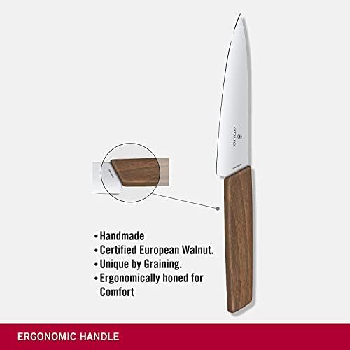 Victorinox 6901015G Swiss Modern Walnut 15cm Kitchen Chef Knife - Stainless Steel