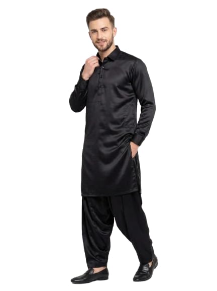elyxarose Men’s Pathani Kurta Set with Pajama Full Sleeve Comfortable Fit-picture-26
