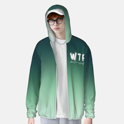 WTF Who's Turning Forty Men's Sun Protection Shirts Women's Lightweight Hoodie Performance Long Sleeve SPF Uv Shirt,3