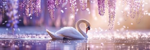 Peinture Diamant Adulte Cygne 5D et Broderie Strass Premium pour Fresque Murale Géante Y934