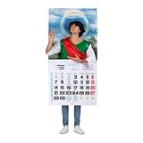 My Other Me - Disfraz unisex adulto de Calendario Santo blanco con camiseta y plancha impresa con tirantes talla única (S a XL). Un toque celestial y divertido para cualquier celebración temática