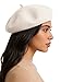 Sumolux Women Beret Hat Wool Vintage French Solid Color Classic Winter Cap