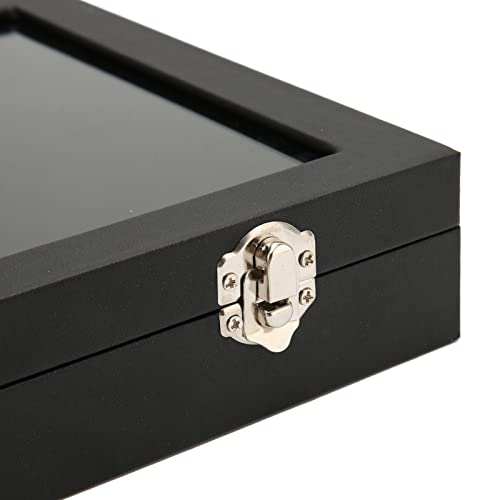 Staubdichte Pin-Vitrine, Abzeichen-Sammelbox Shadow-Box-Rahmen Aufbewahrungsbox für Schmuck mit Verschlussschnalle für Anstecknadel, Militärmedaille und Schmuckkollektion