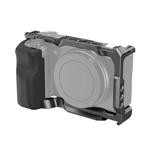 �݊���������܂�Sony ZV-E10 �J�����P�[�W�n���h���O���b�v�ƁA1/4 �C���`�g���� & �R�[���h�V���[�}�E���g�t��(Cage with Handle)