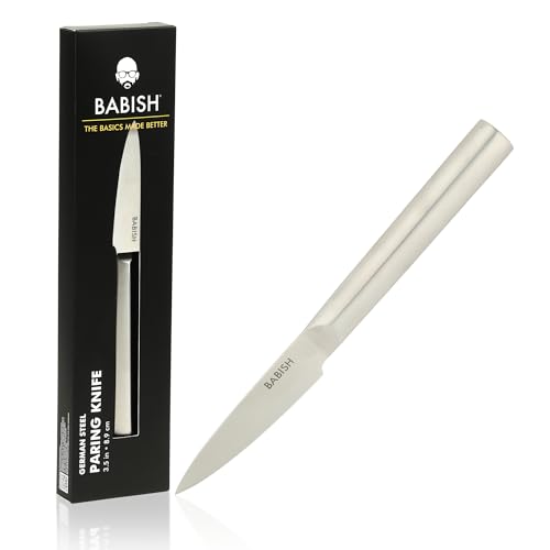 Babish 1.4116 German Stainless Steel Paring Knife – 3.5-Inch Precision Kitchen Knife for Peeling, Trimming & Prep Work, Full-Tang Blade
