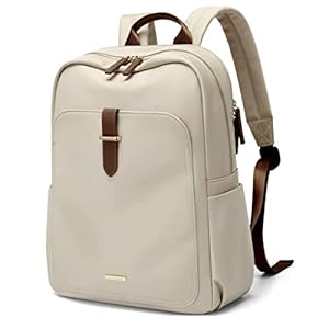 Laptop Rucksack Damen Elegant 16 Zoll Schulrucksack Herren Arbeit Rucksack mit Laptopfach Backpack Women Daypacks für Uni Travel Reise Aprikose